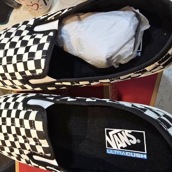 Vans Slip-er 2 MTE MOUNTAIN Slipper Checkerboard Black/White VN0A4UWOIB8 MENS 12 - Picture 7 of 9